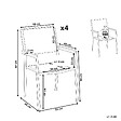 BELIANI - Lot de 4 chaises noires en rotin GROSSETO - vignette