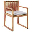 BELIANI - Lot de 2 chaises de jardin avec coussins SASSARI PREMIUM  Bois d\'acacia certifié Gris clair - vignette