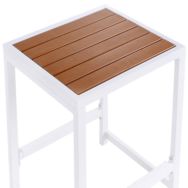 BELIANI - Chaise de jardin AVETRANA Métal Marron/blanc - large