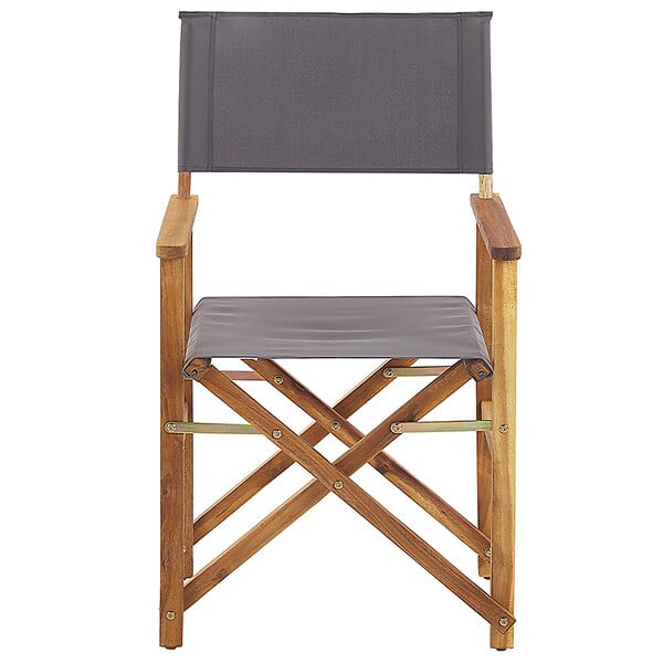 BELIANI - Lot de 2 chaises de jardin CINE Acacia Gris - large