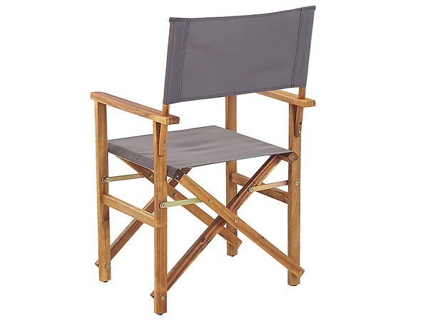BELIANI - Lot de 2 chaises de jardin CINE Acacia Gris - large