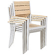 BELIANI - Lot de 4 chaises de jardin PRATO Beige - vignette