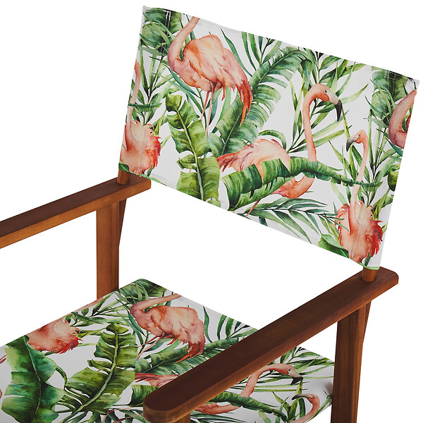 BELIANI - Lot de 2 chaises de jardin CINE Acacia Marron foncé - large