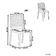BELIANI - Lot de 4 chaises de jardin SERSALE Matière synthétique Noir - vignette