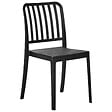 BELIANI - Lot de 4 chaises de jardin SERSALE Matière synthétique Noir - vignette