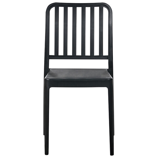 BELIANI - Lot de 4 chaises de jardin SERSALE Matière synthétique Noir - large