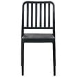 BELIANI - Lot de 4 chaises de jardin SERSALE Matière synthétique Noir - vignette