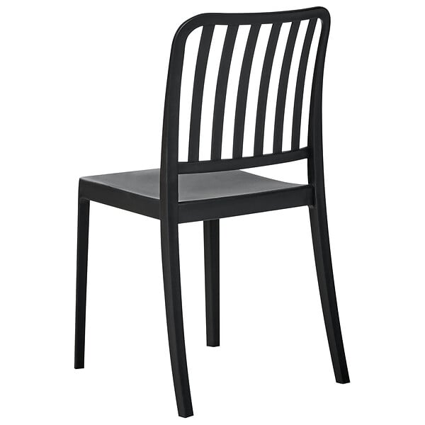 BELIANI - Lot de 4 chaises de jardin SERSALE Matière synthétique Noir - large