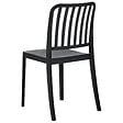 BELIANI - Lot de 4 chaises de jardin SERSALE Matière synthétique Noir - vignette