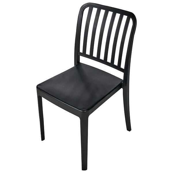 BELIANI - Lot de 4 chaises de jardin SERSALE Matière synthétique Noir - large