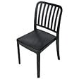 BELIANI - Lot de 4 chaises de jardin SERSALE Matière synthétique Noir - vignette