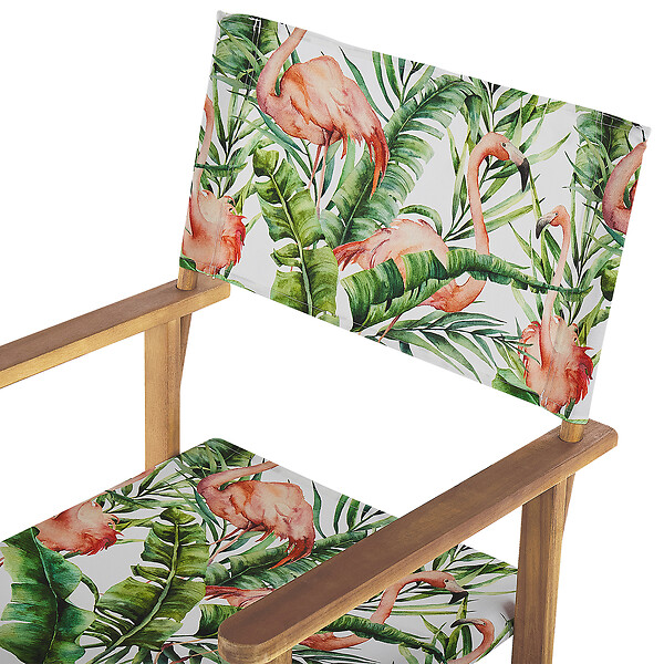 BELIANI - Lot de 2 chaises de jardin CINE Acacia Rose - large