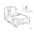 BELIANI - Chaise de jardin MARCEDDI Métal Blanc/beige - vignette