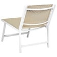 BELIANI - Chaise de jardin MARCEDDI Métal Blanc/beige - vignette