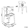 BELIANI - Lot de 4 chaises de jardin GUBBIO Bleu paon - vignette
