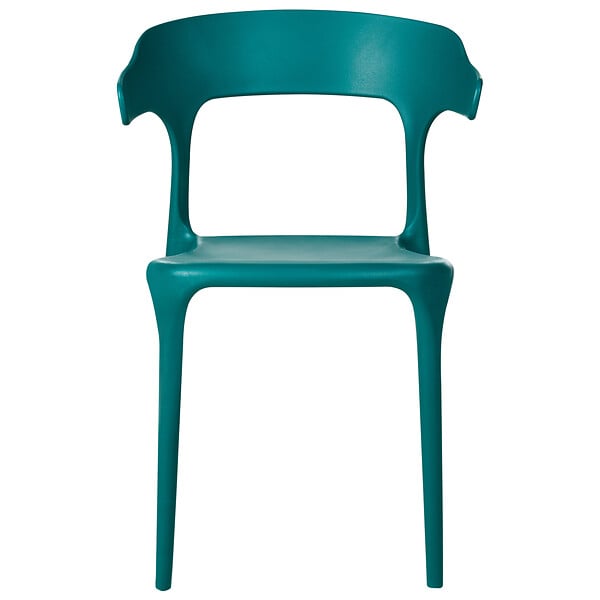 BELIANI - Lot de 4 chaises de jardin GUBBIO Bleu paon - large