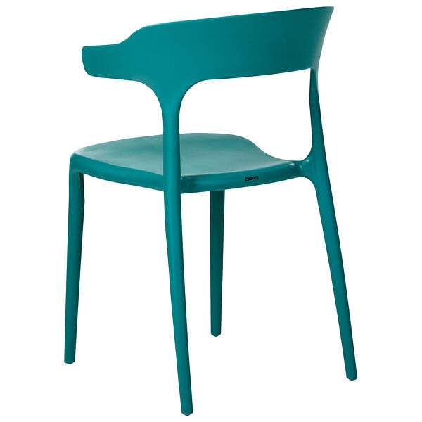 BELIANI - Lot de 4 chaises de jardin GUBBIO Bleu paon - large