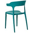 BELIANI - Lot de 4 chaises de jardin GUBBIO Bleu paon - vignette