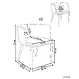 BELIANI - Lot de 2 chaises de jardin LIMASSON Tissu Beige - vignette