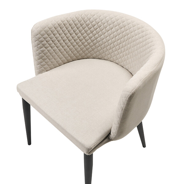 BELIANI - Lot de 2 chaises de jardin LIMASSON Tissu Beige - large