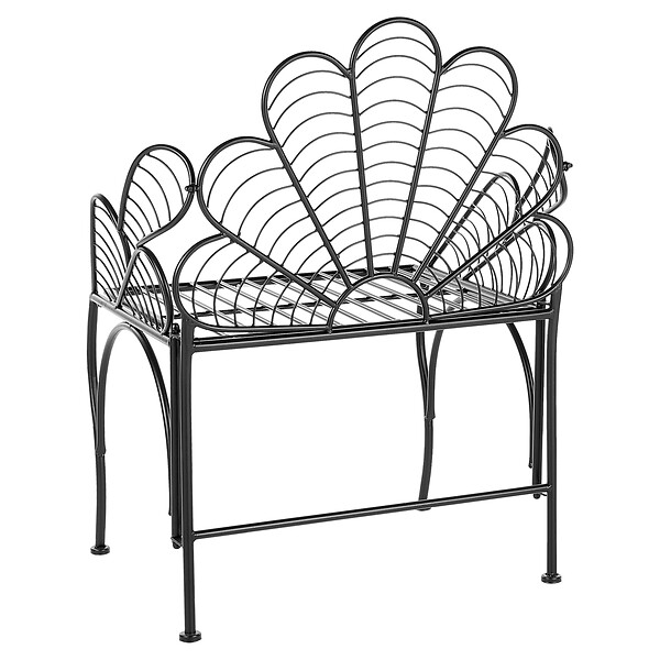 BELIANI - Chaise de jardin LIGURIA Métal Noir - large