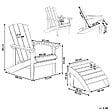 BELIANI - Chaise de jardin ADIRONDACK Rouge - vignette
