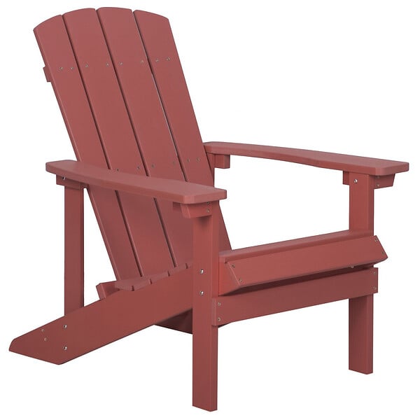 BELIANI - Chaise de jardin ADIRONDACK Rouge - large