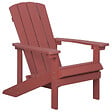 BELIANI - Chaise de jardin ADIRONDACK Rouge - vignette
