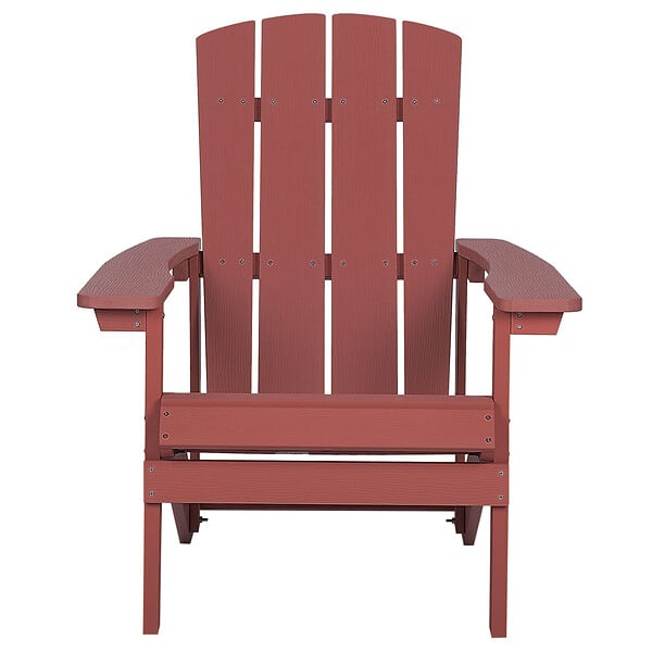 BELIANI - Chaise de jardin ADIRONDACK Rouge - large