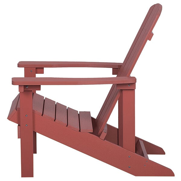 BELIANI - Chaise de jardin ADIRONDACK Rouge - large
