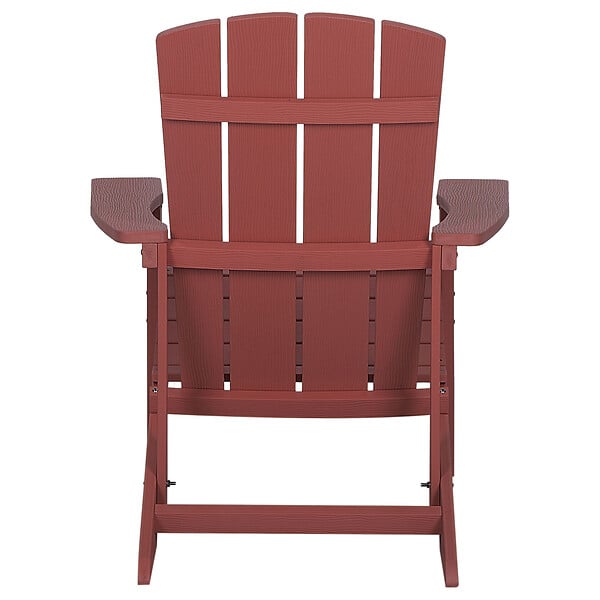 BELIANI - Chaise de jardin ADIRONDACK Rouge - large