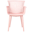BELIANI - Lot de 4 chaises de jardin PESARO Rose - vignette