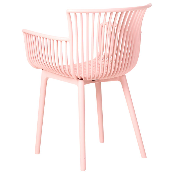 BELIANI - Lot de 4 chaises de jardin PESARO Rose - large