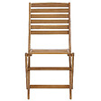 BELIANI - Lot de 6 chaises de jardin TOLVE Acacia Marron - vignette
