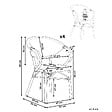 BELIANI - Lot de 4 chaises de jardin CASPRI Noir/blanc - vignette