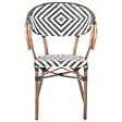BELIANI - Lot de 4 chaises de jardin CASPRI Noir/blanc - vignette