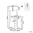 BELIANI - Lot de 4 chaises de jardin VIESTE Gris foncé - vignette