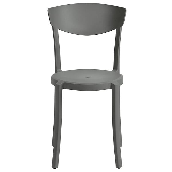 BELIANI - Lot de 4 chaises de jardin VIESTE Gris foncé - large