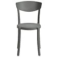 BELIANI - Lot de 4 chaises de jardin VIESTE Gris foncé - vignette