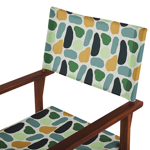 BELIANI - Lot de 2 chaises de jardin CINE Acacia Multicolore - large