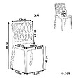 BELIANI - Lot de 4 chaises de jardin SERSALE Matière synthétique Blanc - vignette