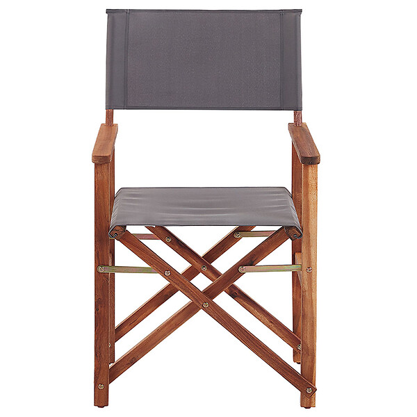 BELIANI - Lot de 2 chaises de jardin CINE Acacia Gris - large