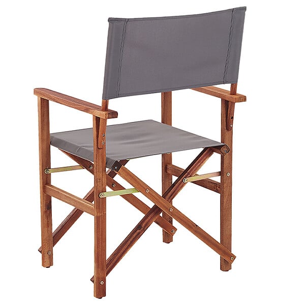 BELIANI - Lot de 2 chaises de jardin CINE Acacia Gris - large