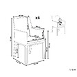 BELIANI - Lot de 4 chaises de jardin BACOLI Tissu Gris foncé - vignette