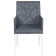 BELIANI - Lot de 4 chaises de jardin BACOLI Tissu Gris foncé - vignette