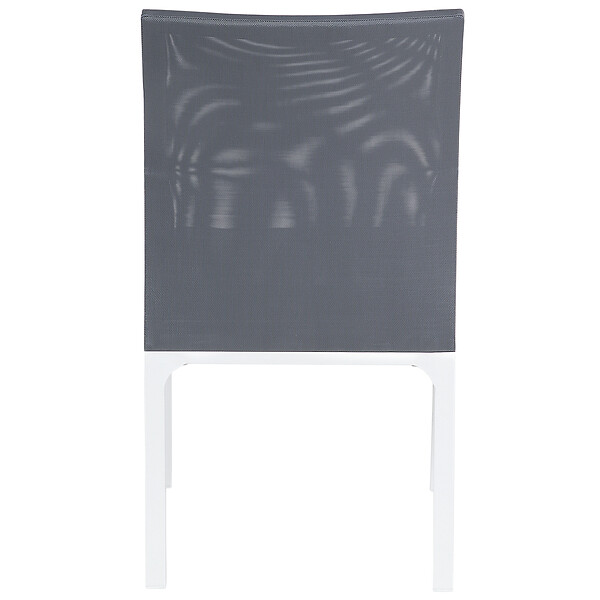 BELIANI - Lot de 4 chaises de jardin BACOLI Tissu Gris foncé - large