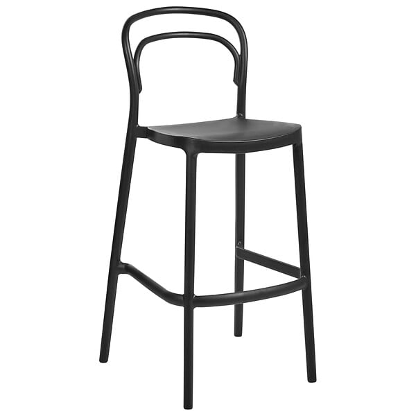 BELIANI - Lot de 2 chaises de bar de jardin PORANO Noir - large