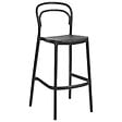 BELIANI - Lot de 2 chaises de bar de jardin PORANO Noir - vignette