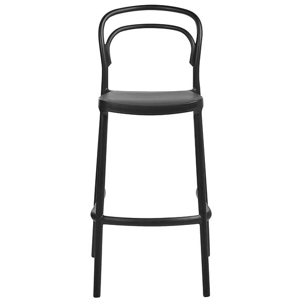 BELIANI - Lot de 2 chaises de bar de jardin PORANO Noir - large