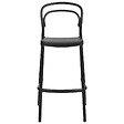 BELIANI - Lot de 2 chaises de bar de jardin PORANO Noir - vignette